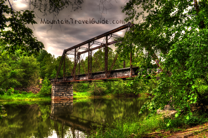 Railroad Trestle along the Murphy River Walk. Murphy, NC
