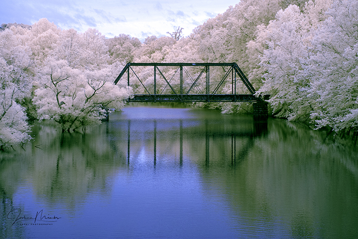 Old abandoned railroad trestle in Murphy NC