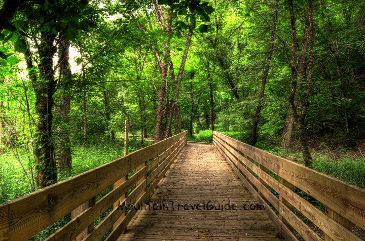 Murphy River Walk boardwalk in Murphy NC.